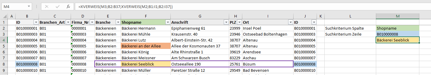 verschachtelter XVERWEIS